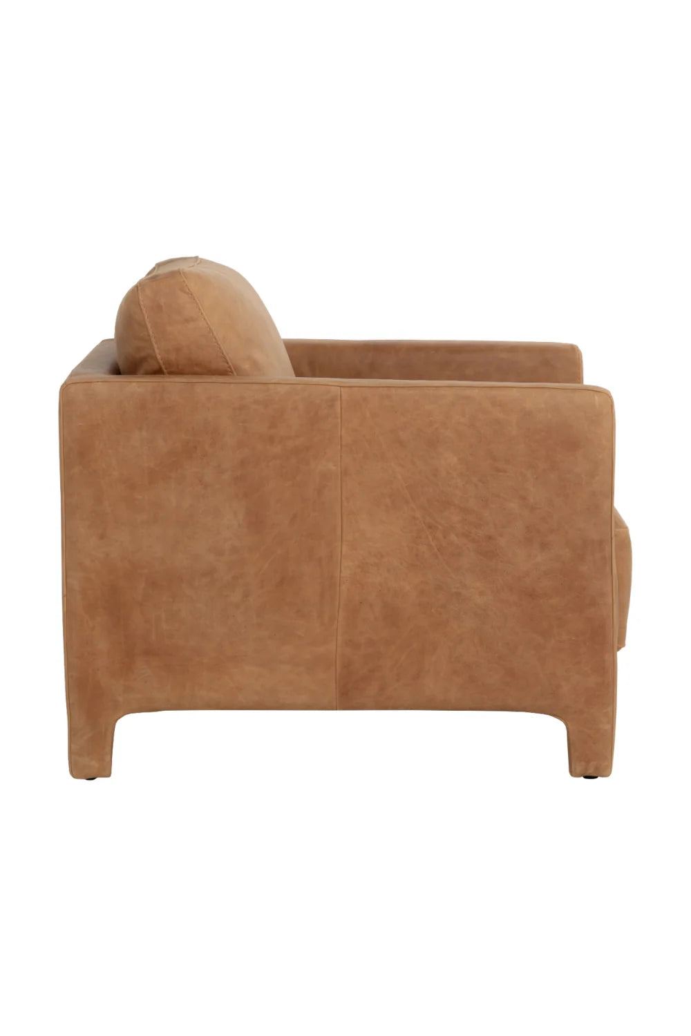 Luxury Bovine Leather Lounge Chair European Style for Villa