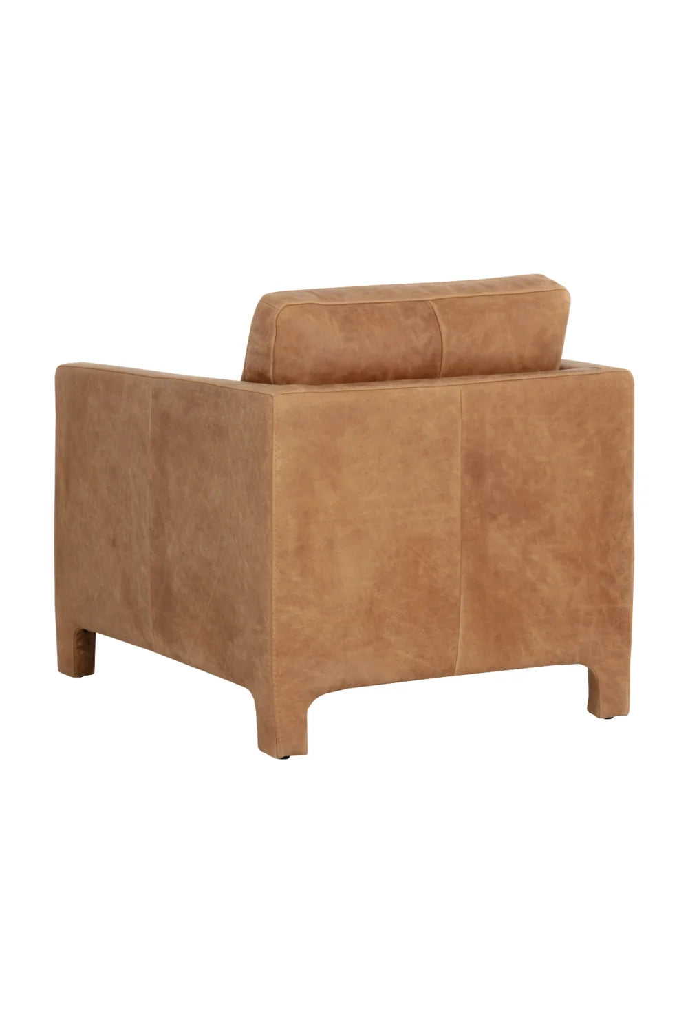 Luxury Bovine Leather Lounge Chair European Style for Villa
