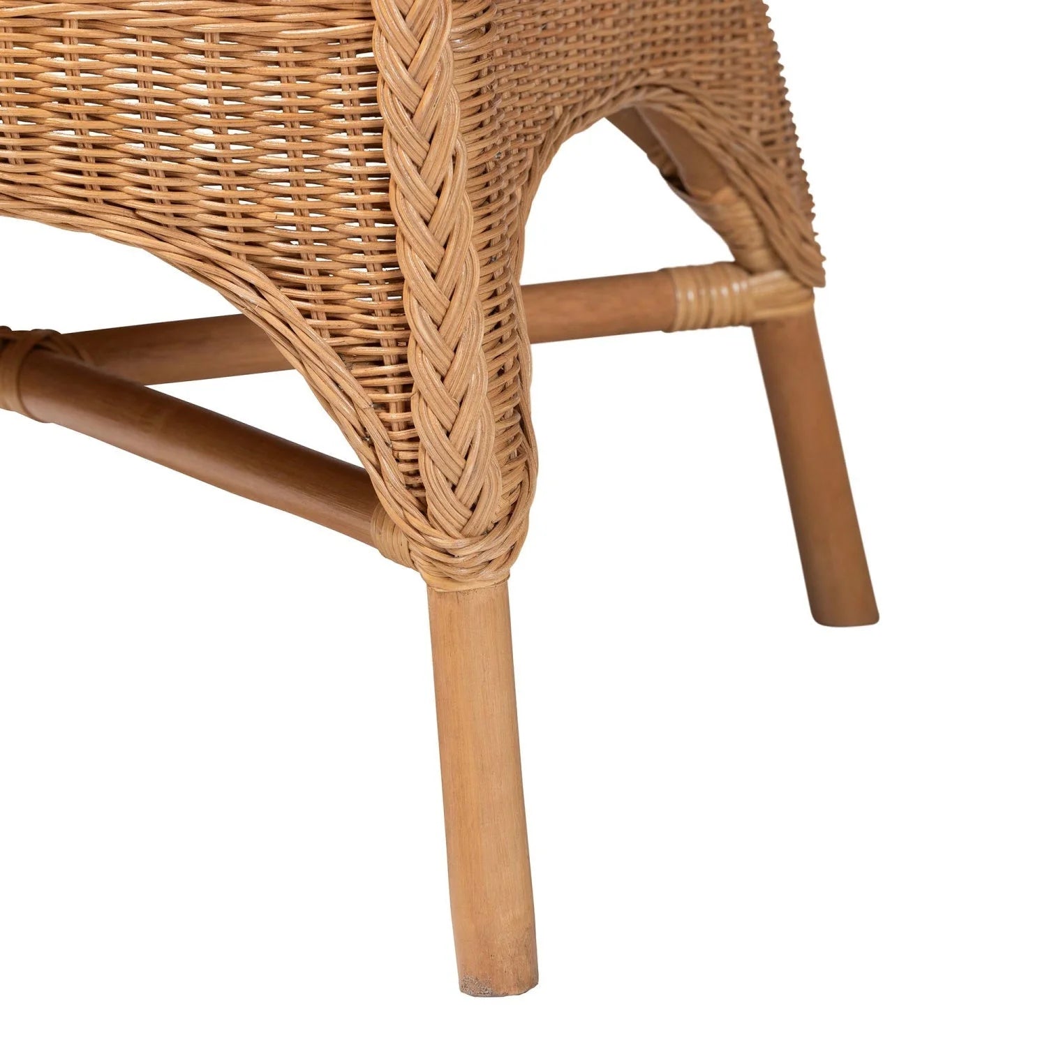 Luxury Braided Rattan Accent Chair Modern Italian Style for Villa