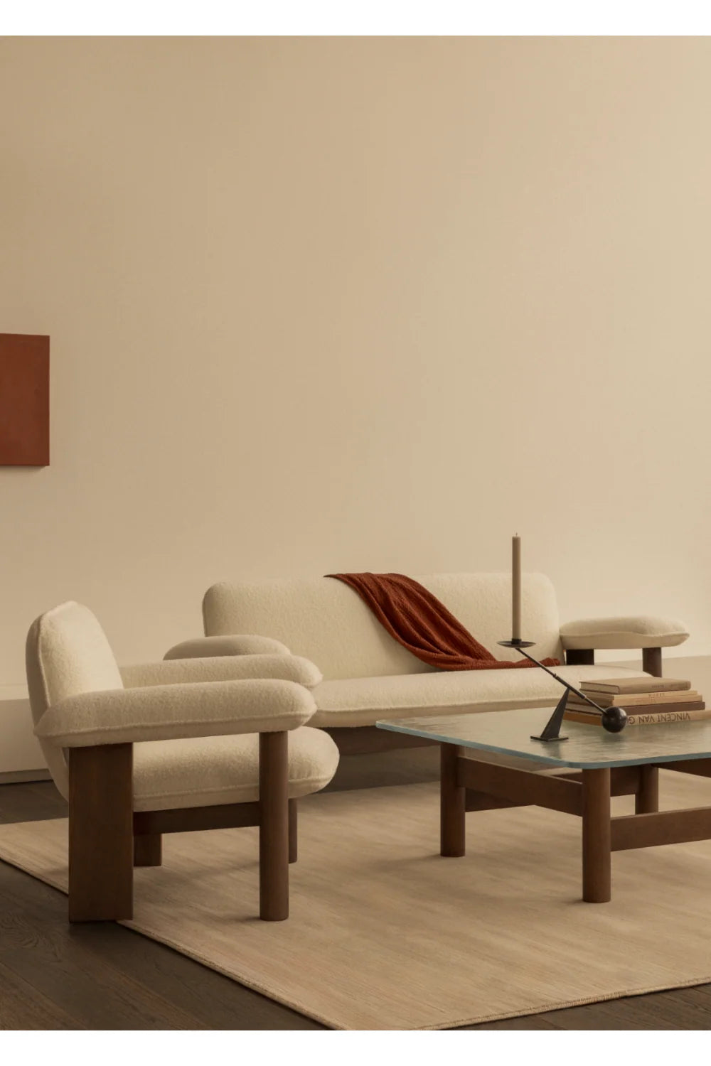 Luxury Brasilia Tempered Glass Coffee Table Modern Italian Style for Villa