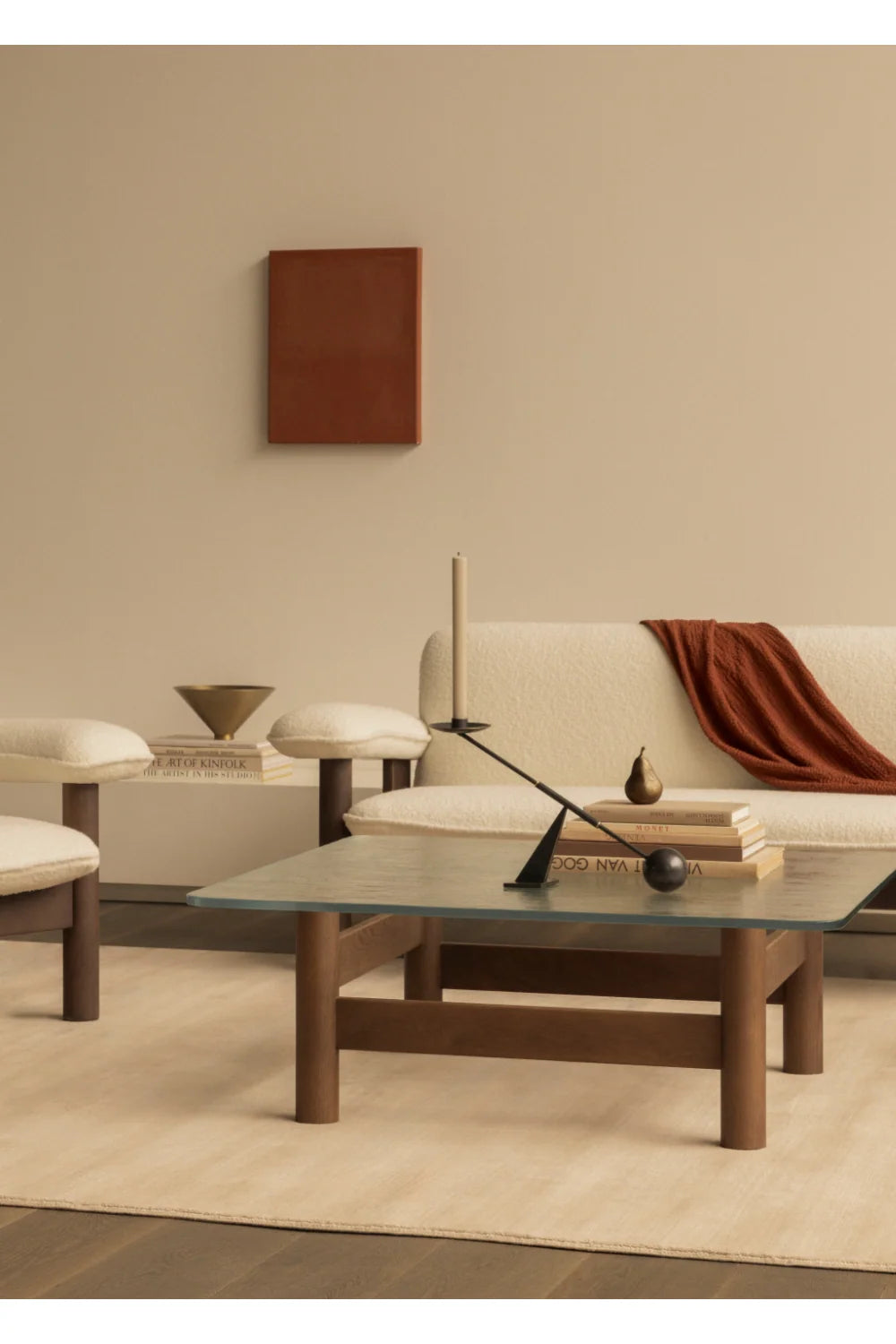 Luxury Brasilia Tempered Glass Coffee Table Modern Italian Style for Villa