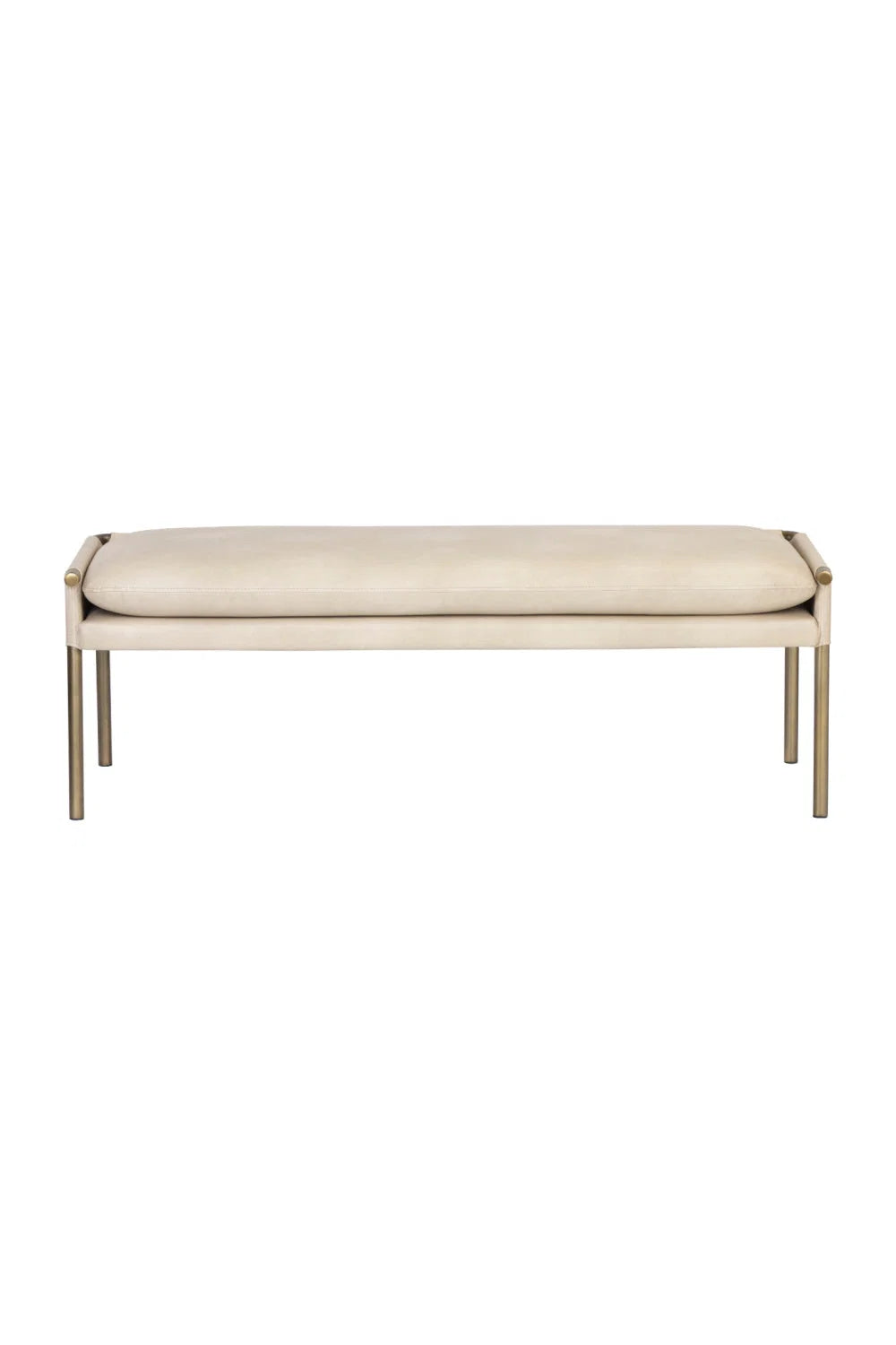 Luxury Brass Frame Modern Bench European Style for Villa