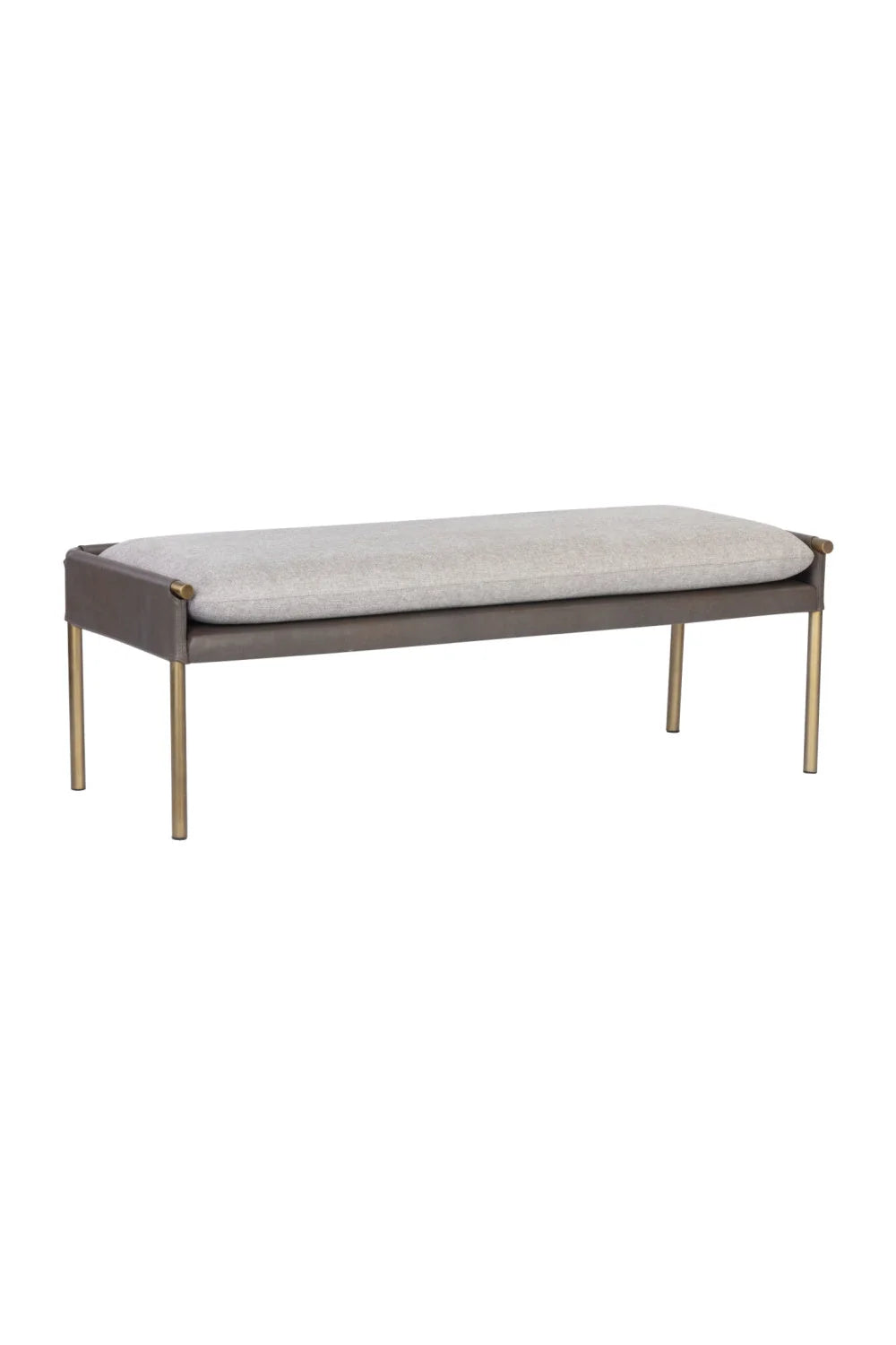 Luxury Brass Frame Modern Bench European Style for Villa