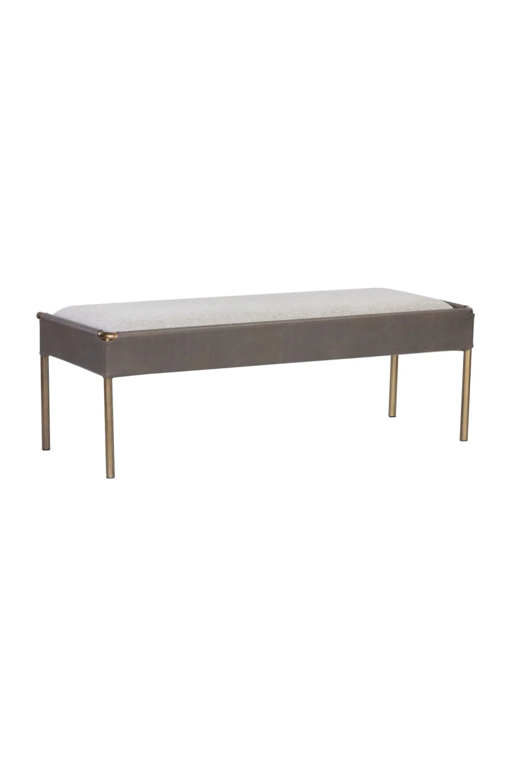 Luxury Brass Frame Modern Bench European Style for Villa