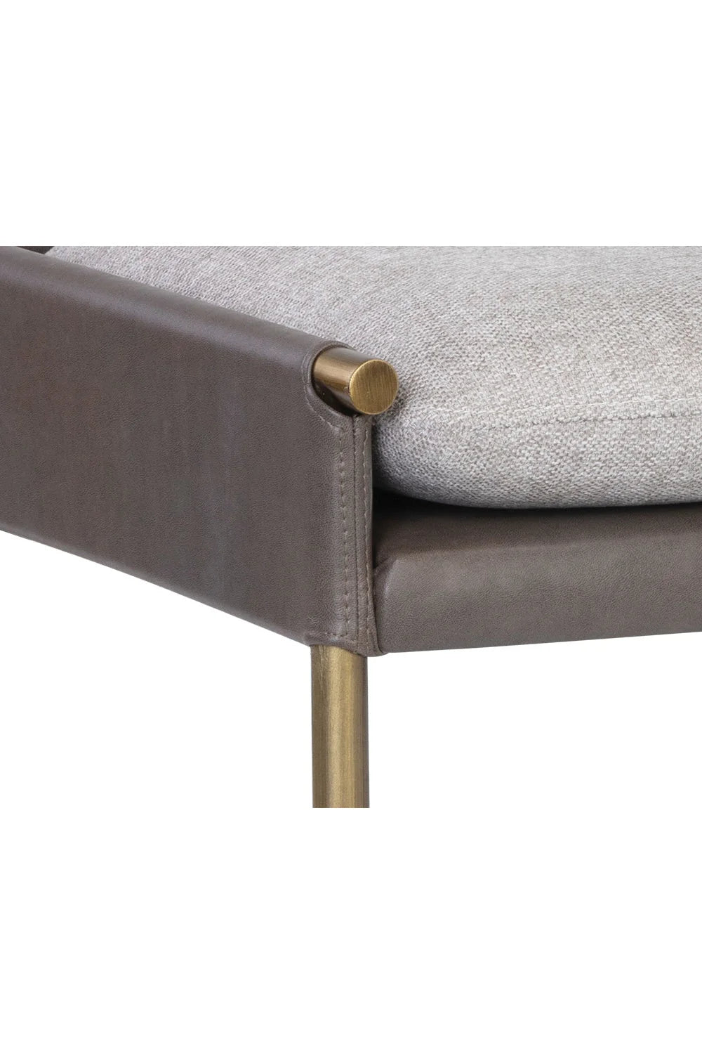 Luxury Brass Frame Modern Bench European Style for Villa