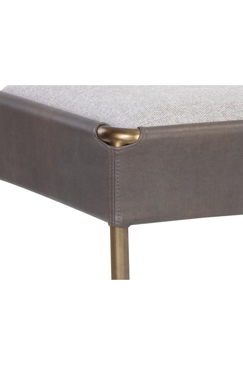Luxury Brass Frame Modern Bench European Style for Villa