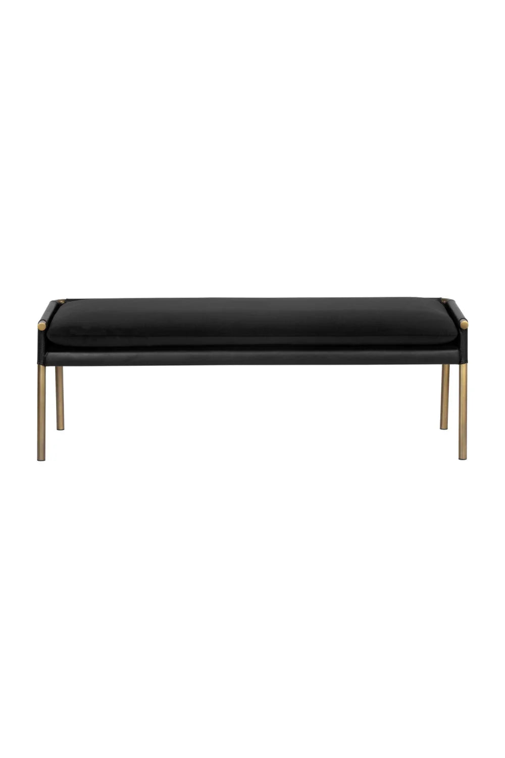 Luxury Brass Frame Modern Bench European Style for Villa