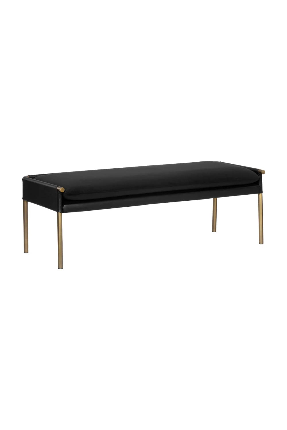 Luxury Brass Frame Modern Bench European Style for Villa