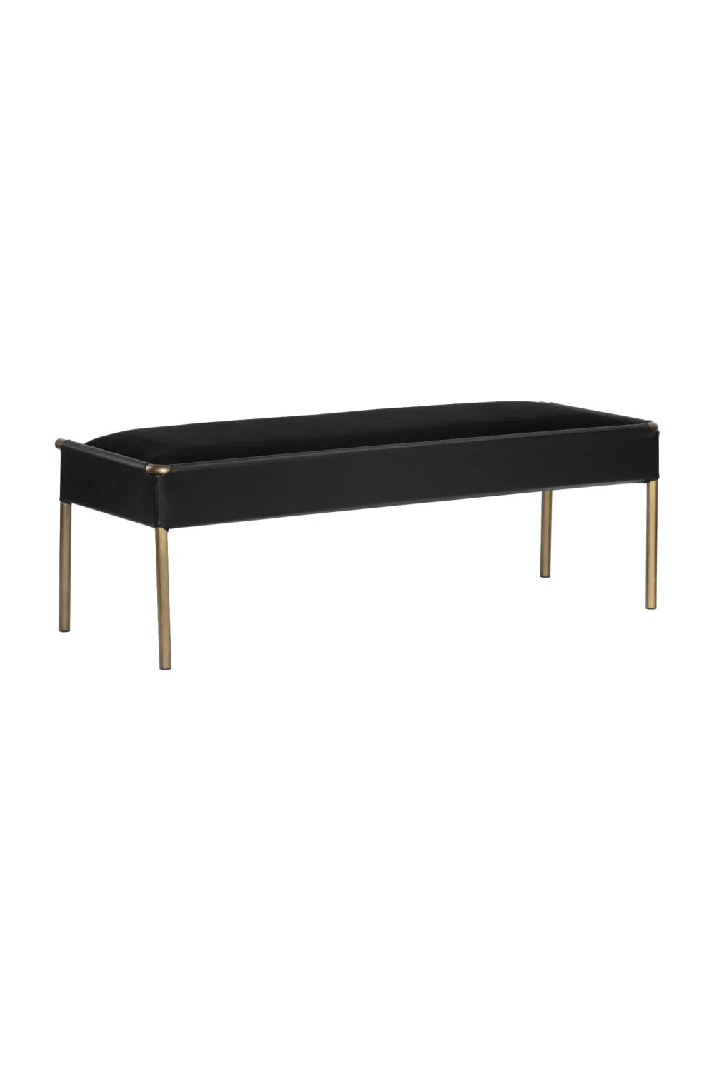 Luxury Brass Frame Modern Bench European Style for Villa