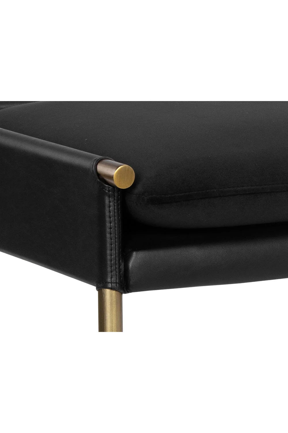 Luxury Brass Frame Modern Bench European Style for Villa