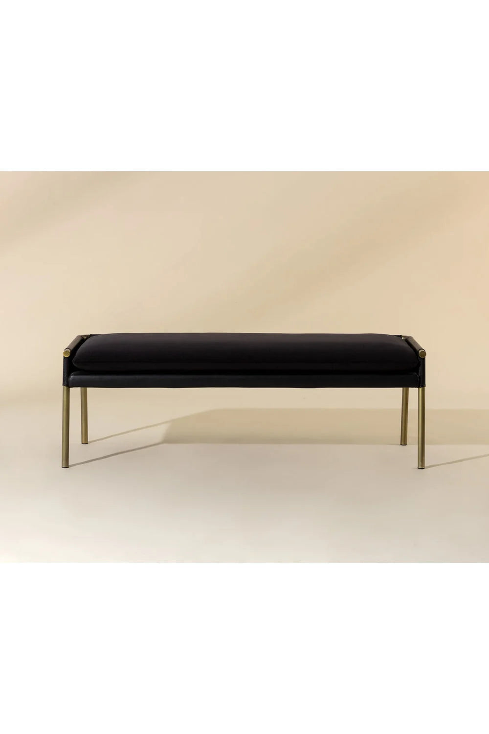 Luxury Brass Frame Modern Bench European Style for Villa