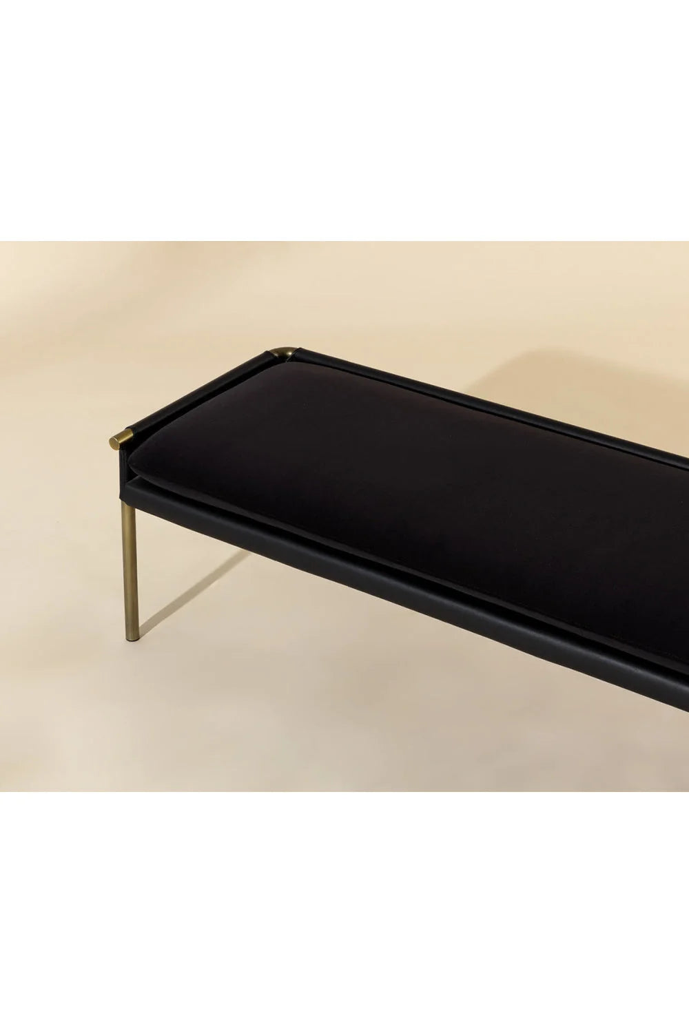Luxury Brass Frame Modern Bench European Style for Villa