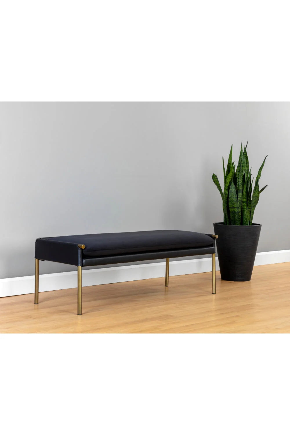 Luxury Brass Frame Modern Bench European Style for Villa