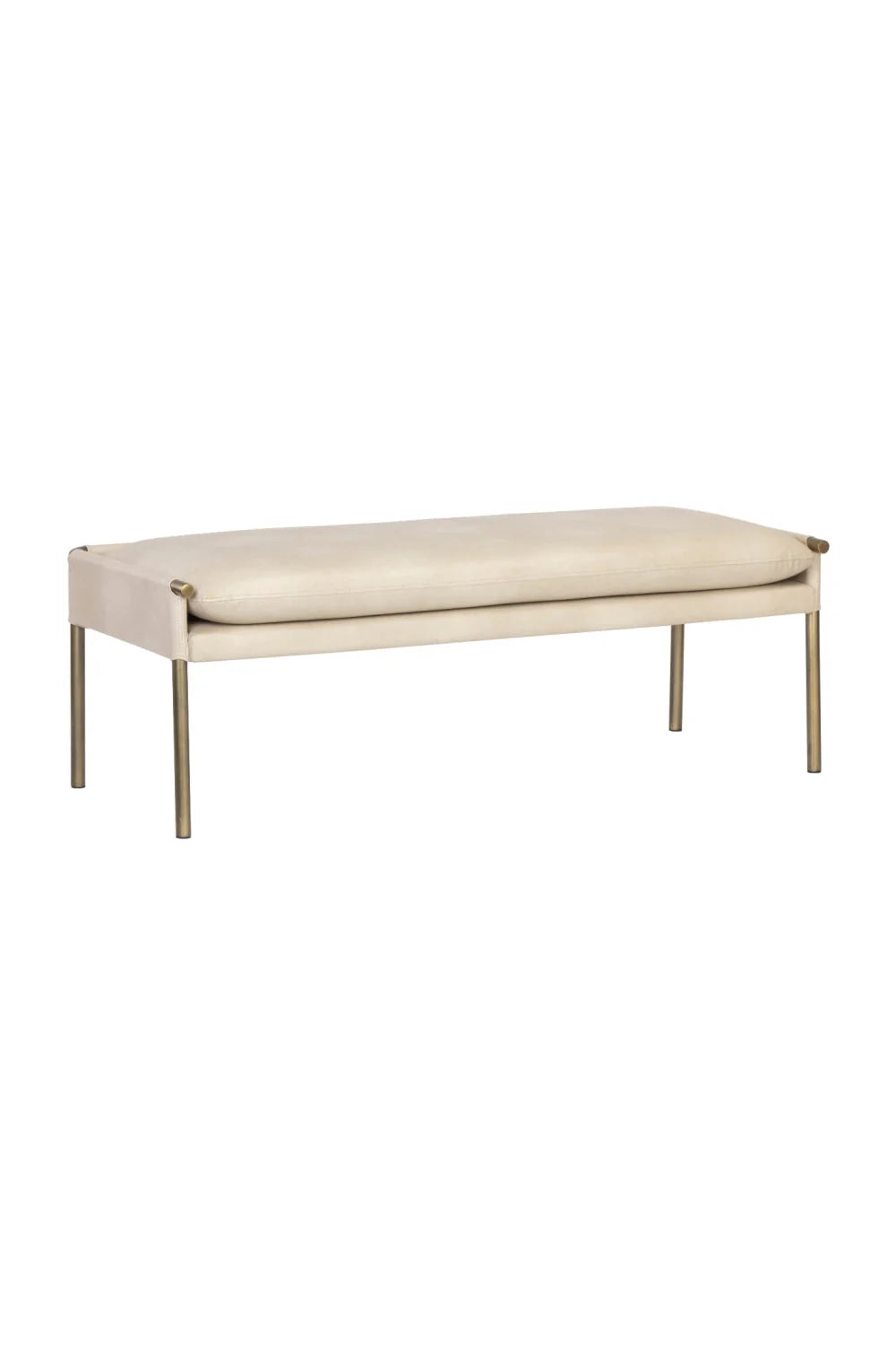 Luxury Brass Frame Modern Bench European Style for Villa