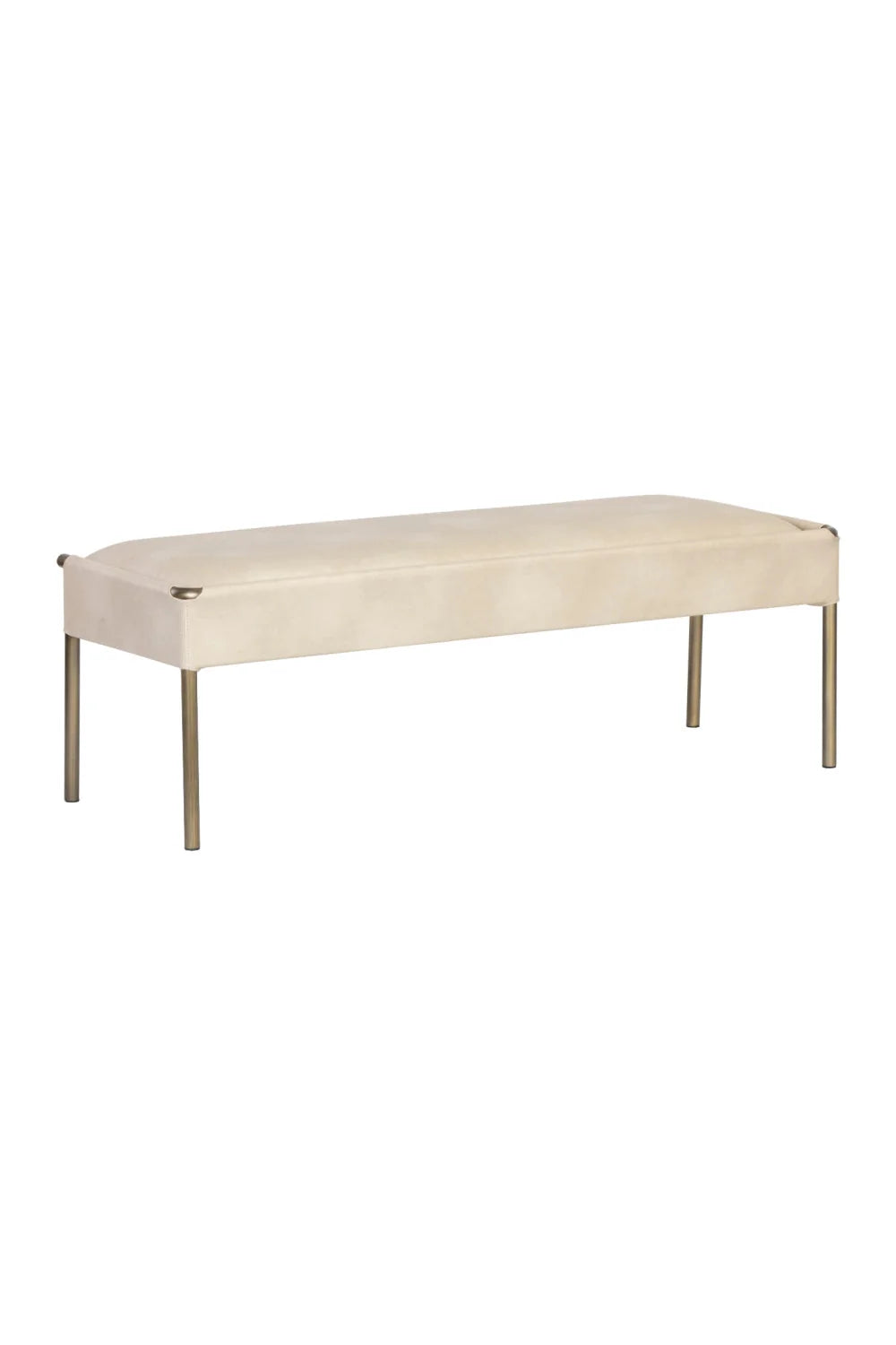 Luxury Brass Frame Modern Bench European Style for Villa