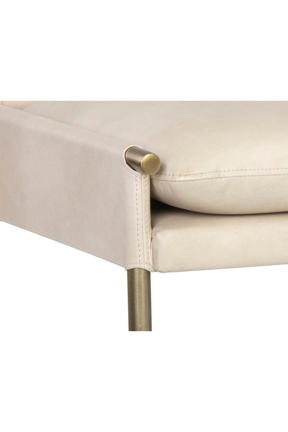 Luxury Brass Frame Modern Bench European Style for Villa