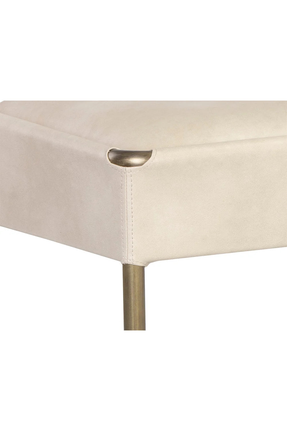 Luxury Brass Frame Modern Bench European Style for Villa