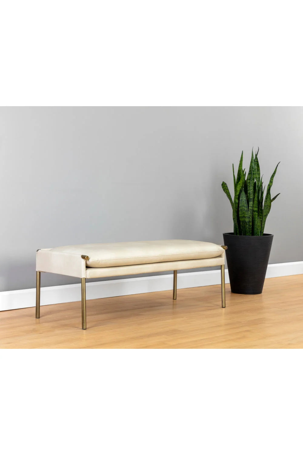 Luxury Brass Frame Modern Bench European Style for Villa