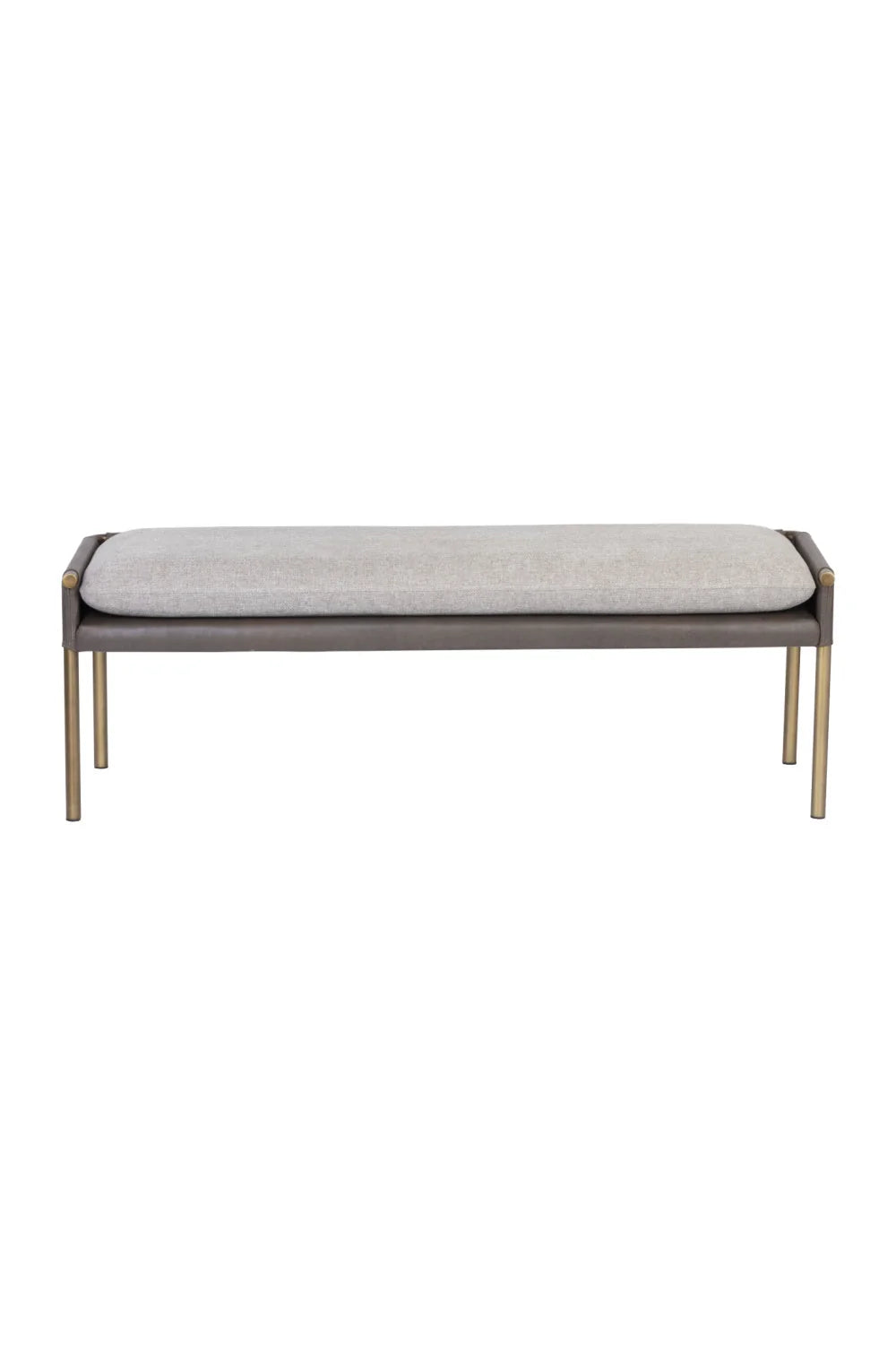 Luxury Brass Frame Modern Bench European Style for Villa