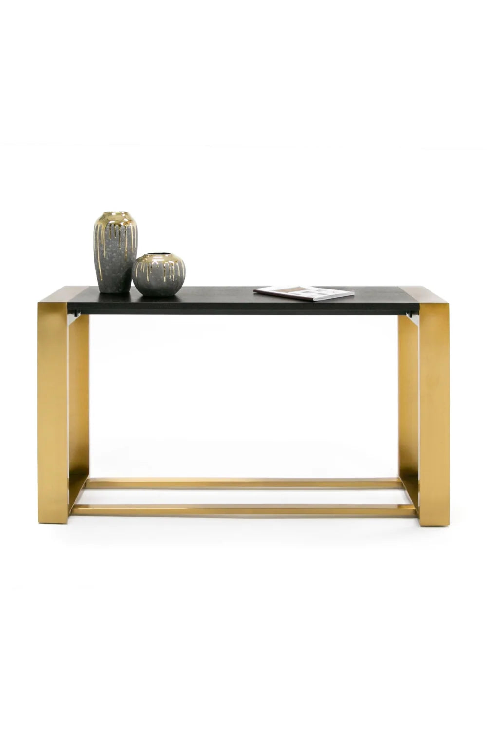 Luxury Brass Framed Console Table Modern Italian Style for Villa