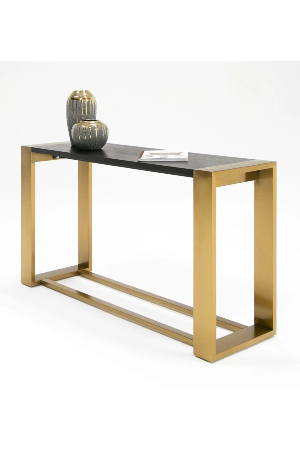 Luxury Brass Framed Console Table Modern Italian Style for Villa
