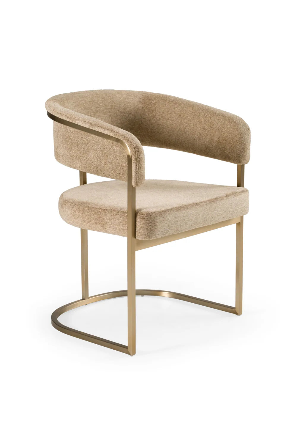 Luxury Brass Framed Modern Dining Chair European Style for Villa