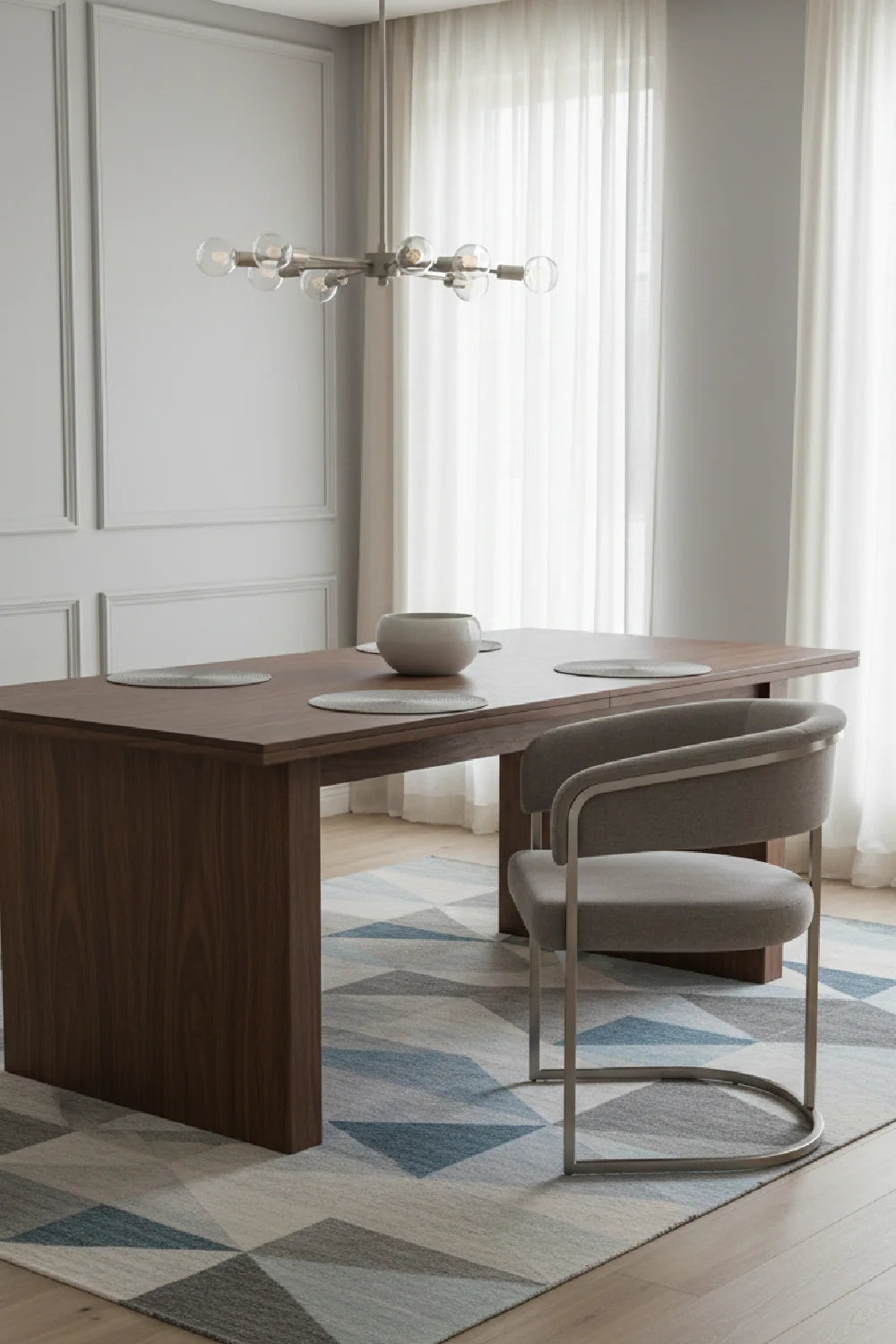 Luxury Brass Framed Modern Dining Chair European Style for Villa