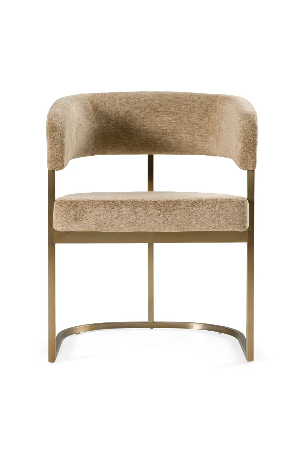 Luxury Brass Framed Modern Dining Chair European Style for Villa