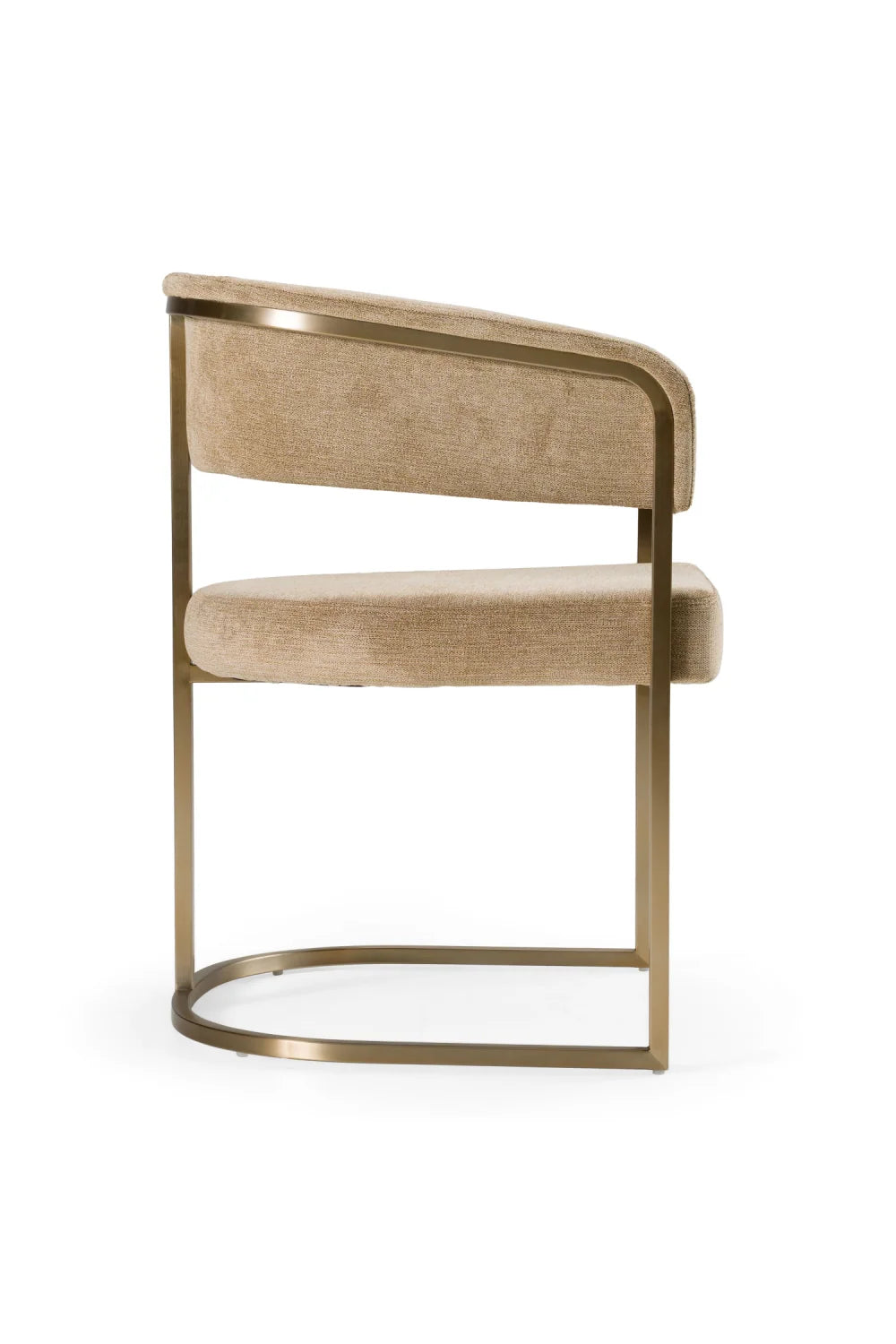Luxury Brass Framed Modern Dining Chair European Style for Villa