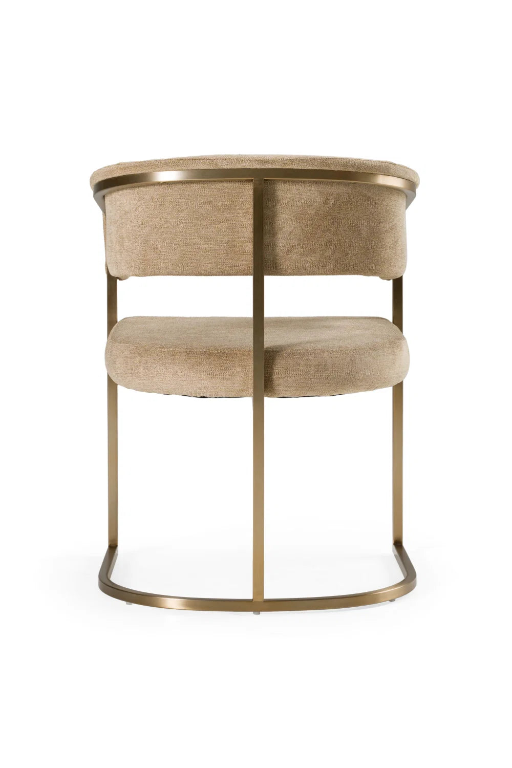 Luxury Brass Framed Modern Dining Chair European Style for Villa