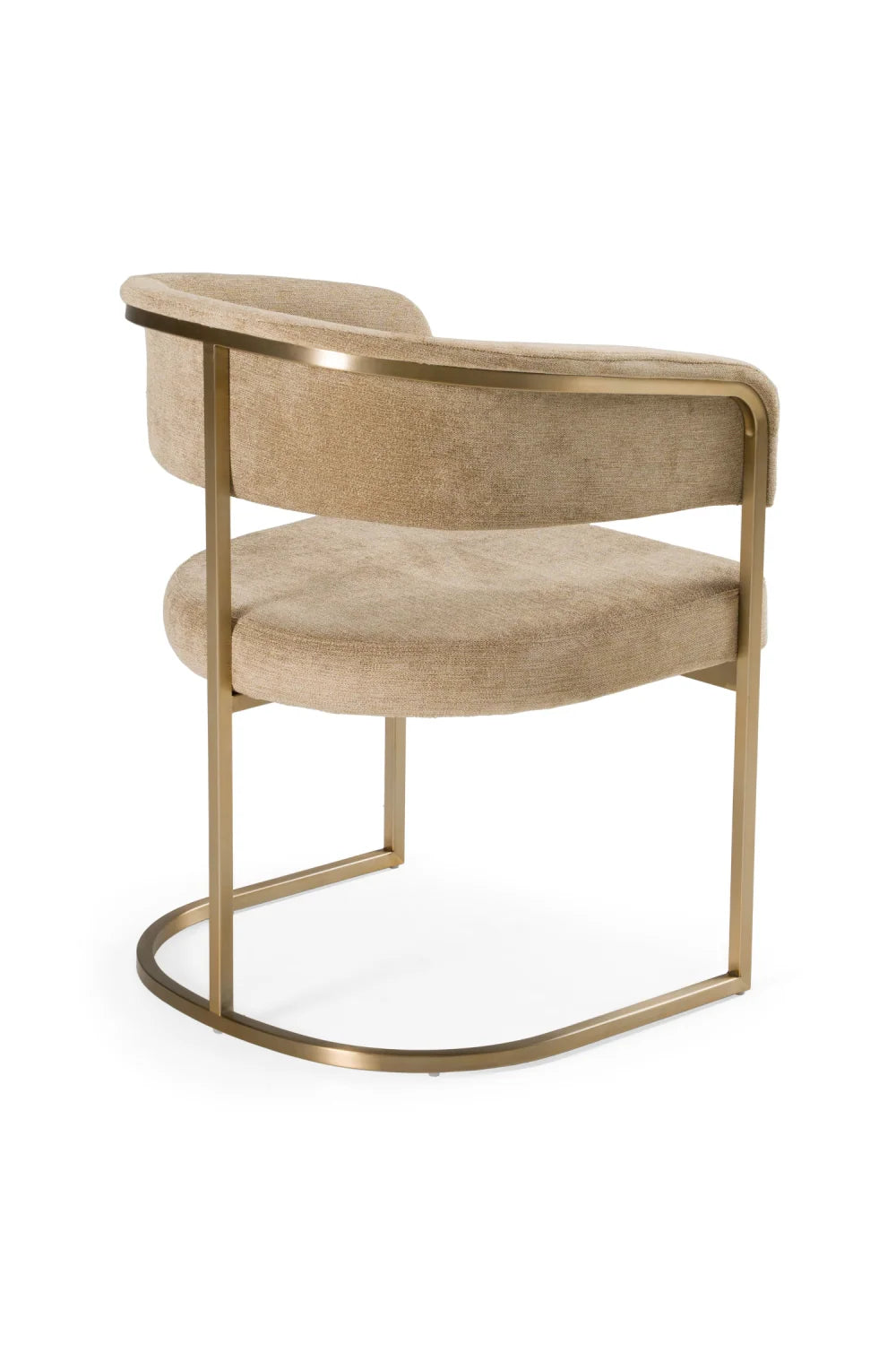 Luxury Brass Framed Modern Dining Chair European Style for Villa
