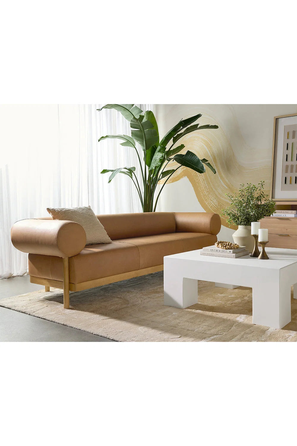 Luxury Bromley Leather Sofa Modern Italian Style for Villa