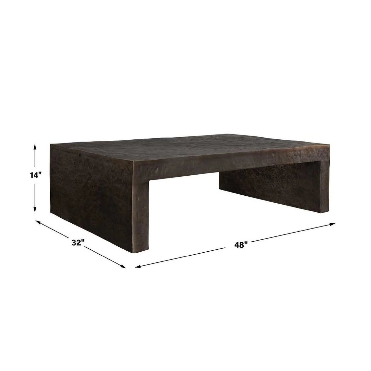 Luxury Bronze Aluminum Coffee Table Modern Italian Style for Villa