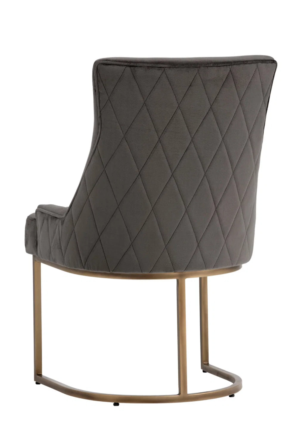 Luxury Bronze Cantilever Fabric Modern Dining Chair European Style for Villa