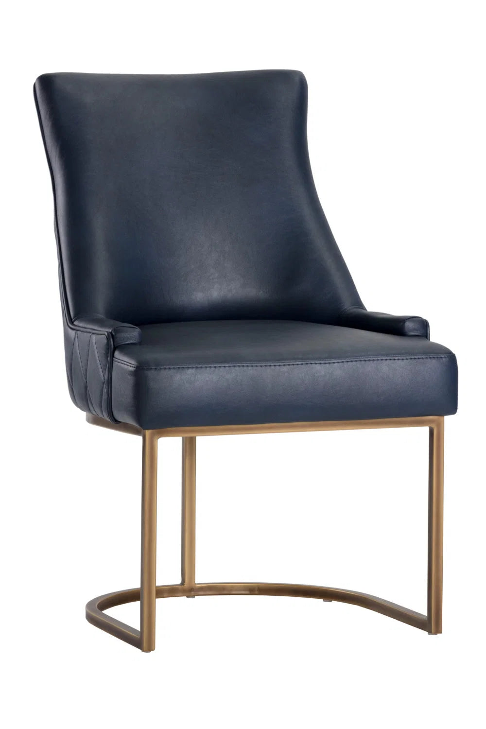 Luxury Bronze Cantilever Modern Dining Chair European Style for Villa