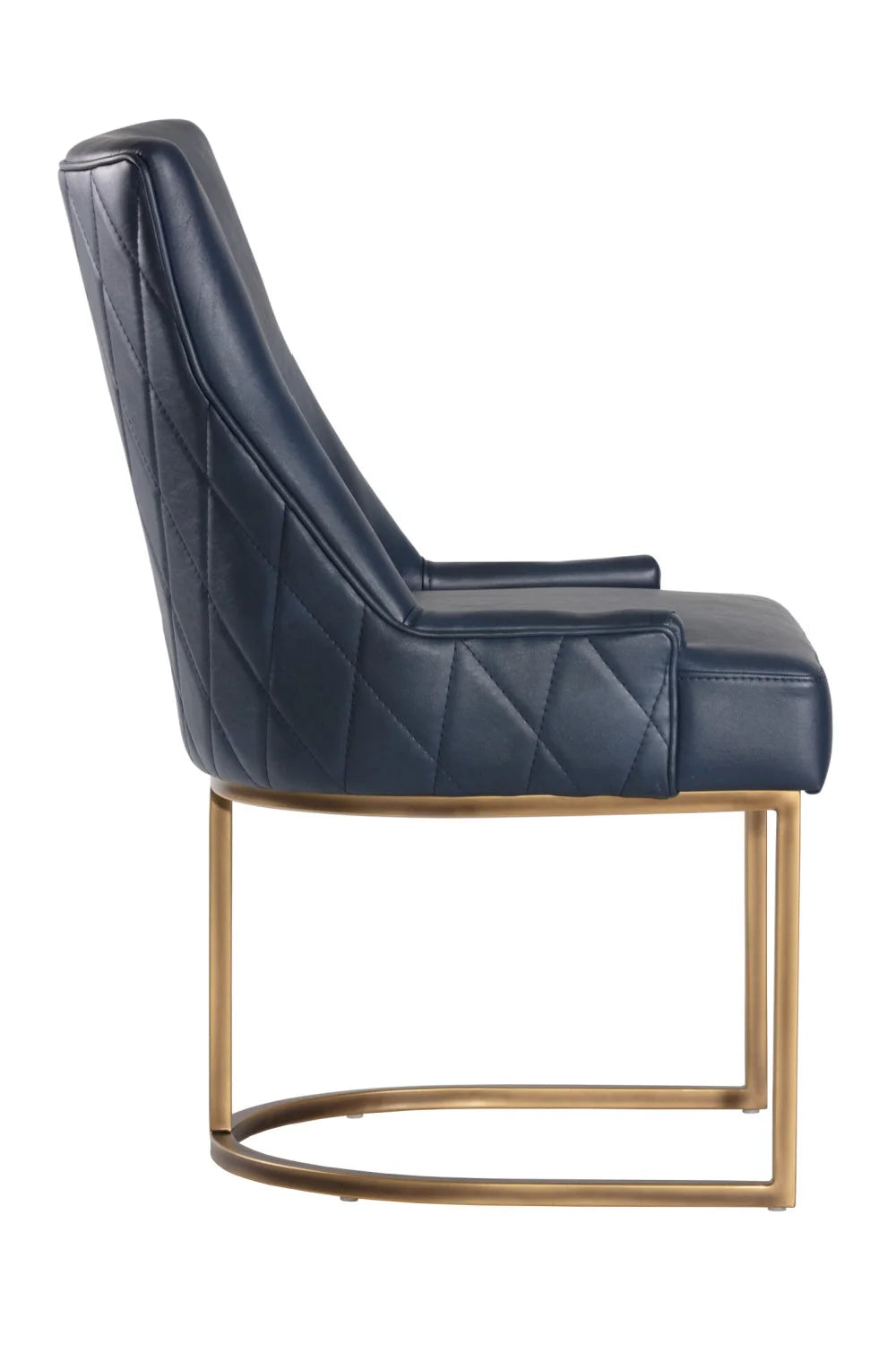 Luxury Bronze Cantilever Modern Dining Chair European Style for Villa