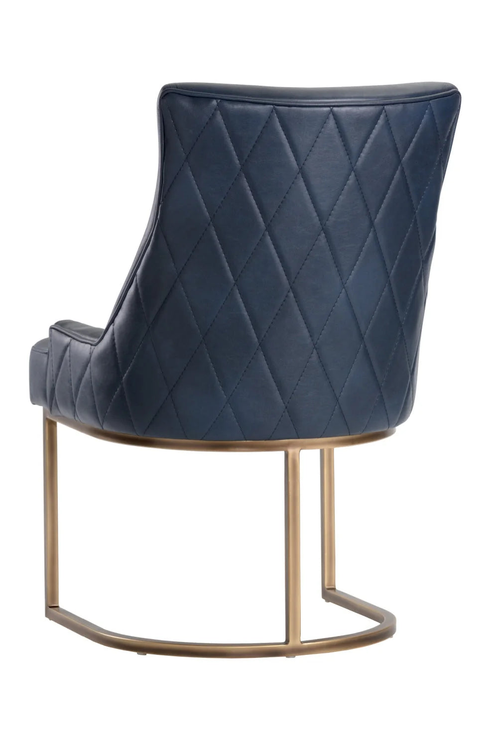 Luxury Bronze Cantilever Modern Dining Chair European Style for Villa