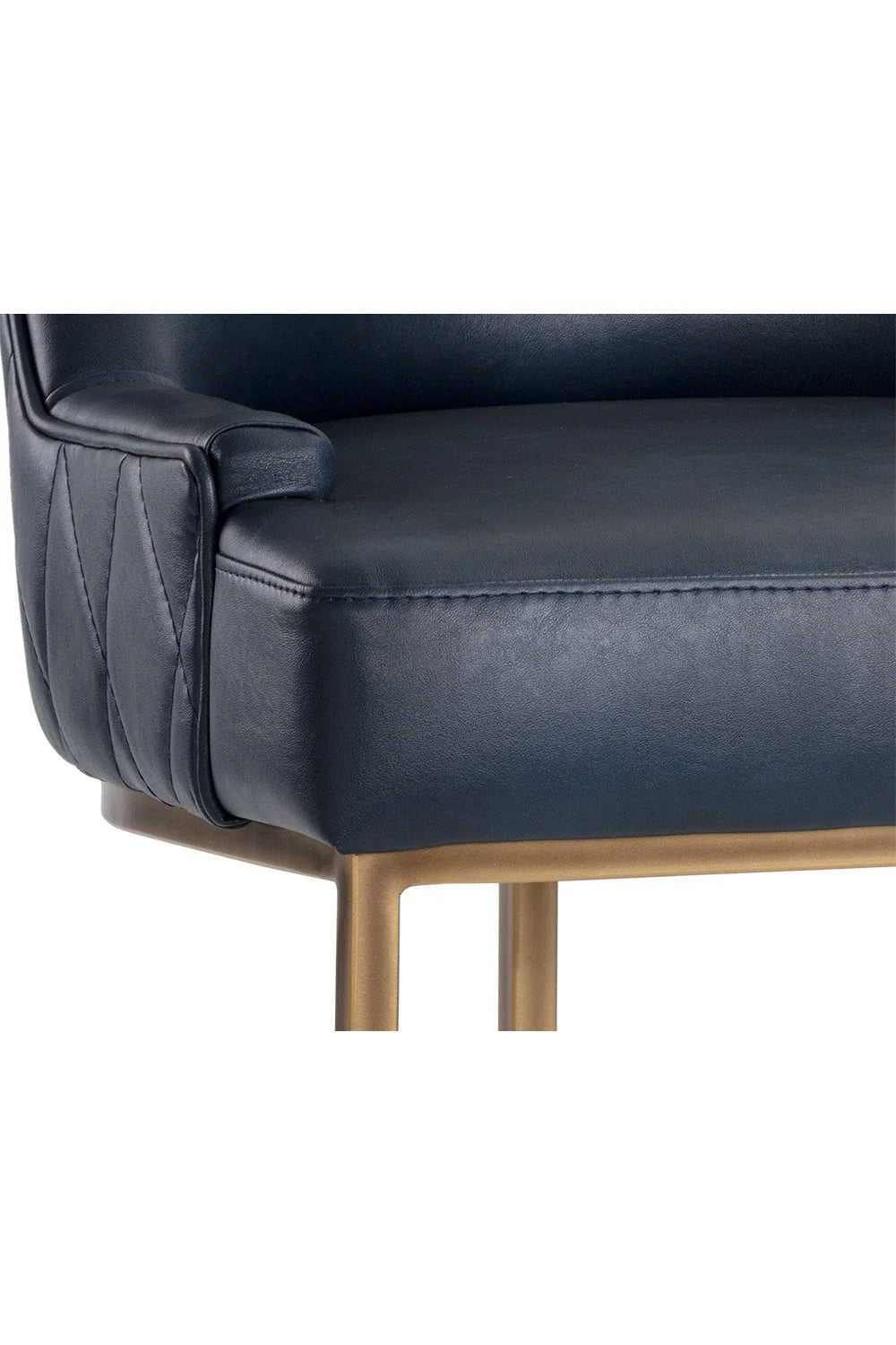 Luxury Bronze Cantilever Modern Dining Chair European Style for Villa