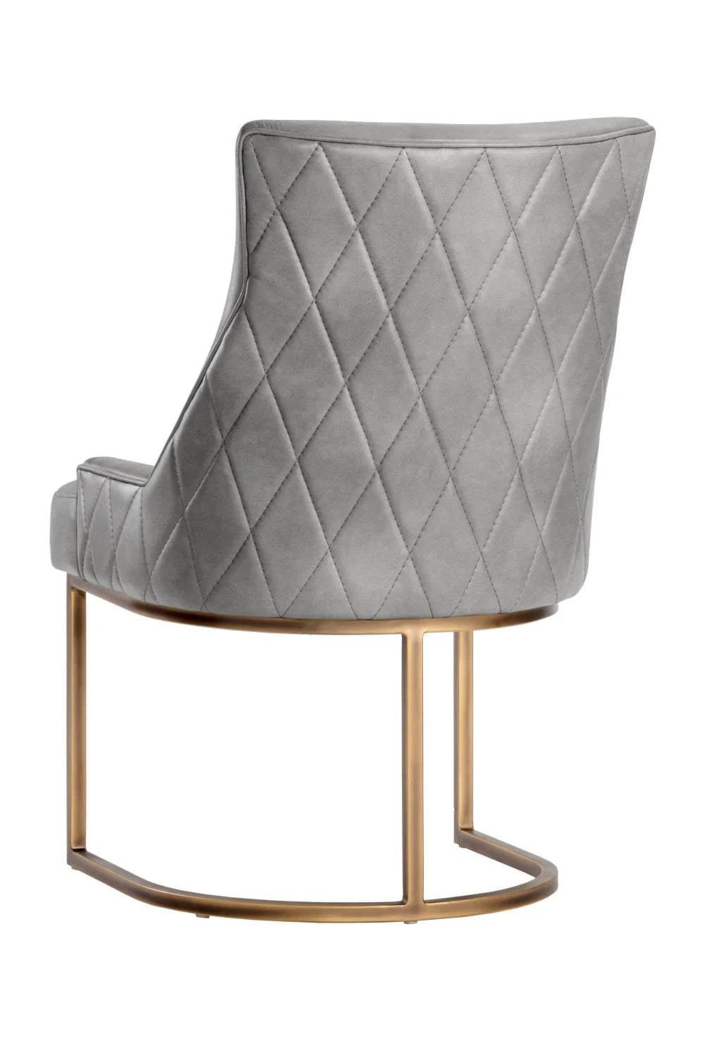 Luxury Bronze Cantilever Modern Dining Chair European Style for Villa