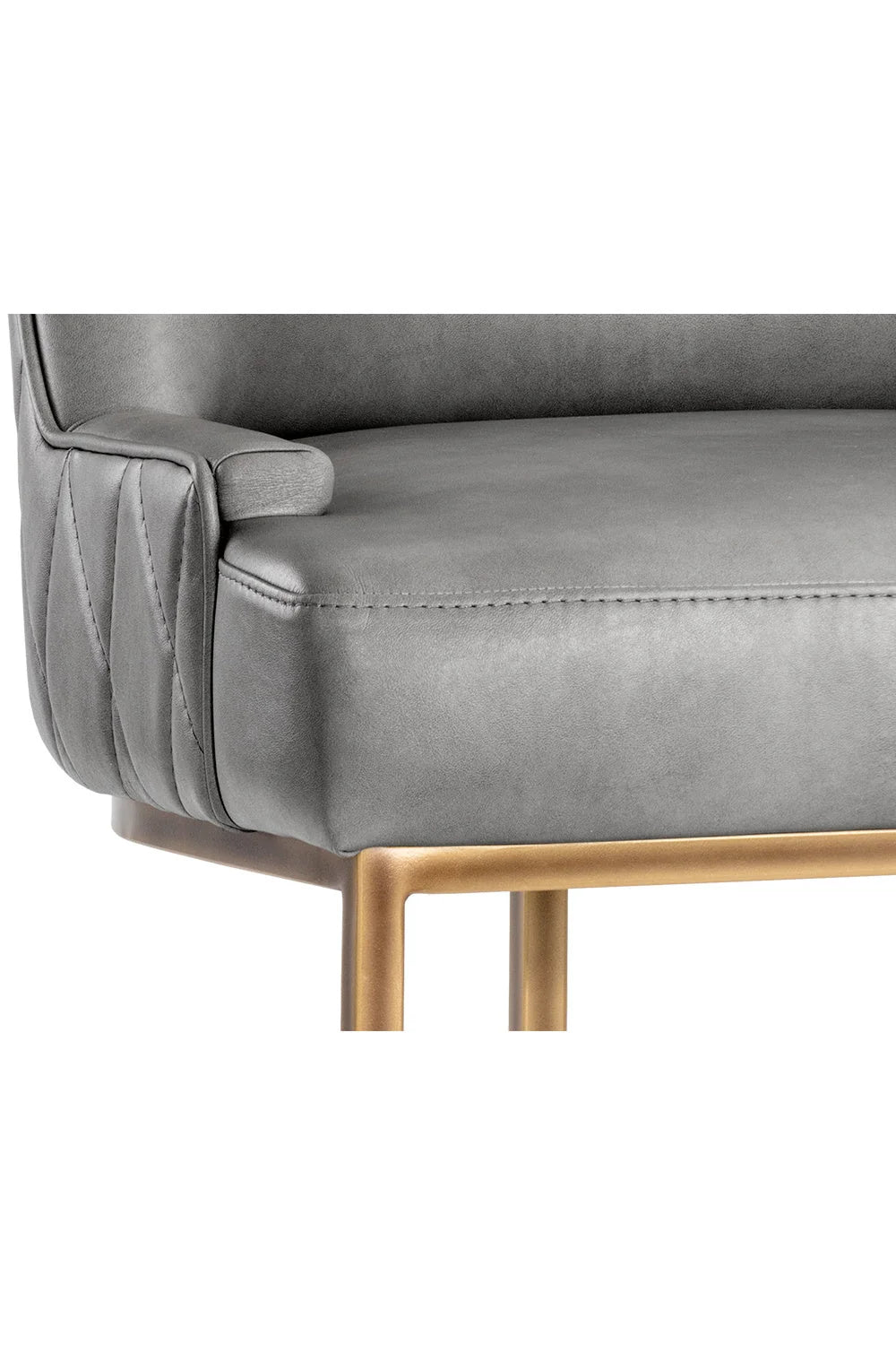 Luxury Bronze Cantilever Modern Dining Chair European Style for Villa