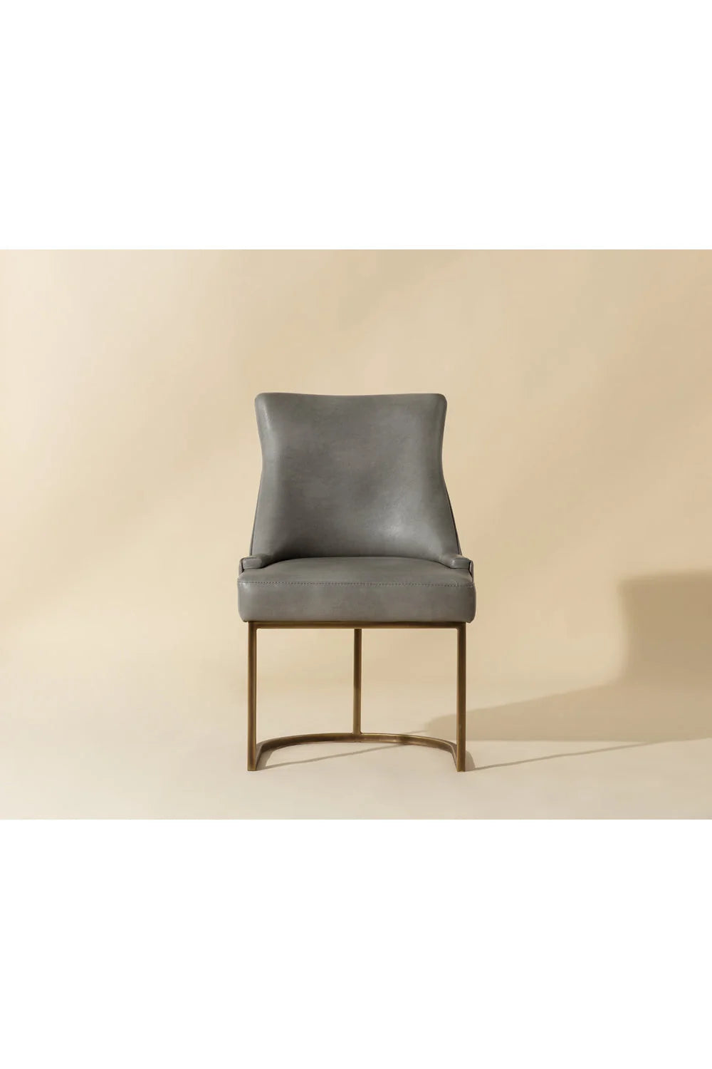Luxury Bronze Cantilever Modern Dining Chair European Style for Villa