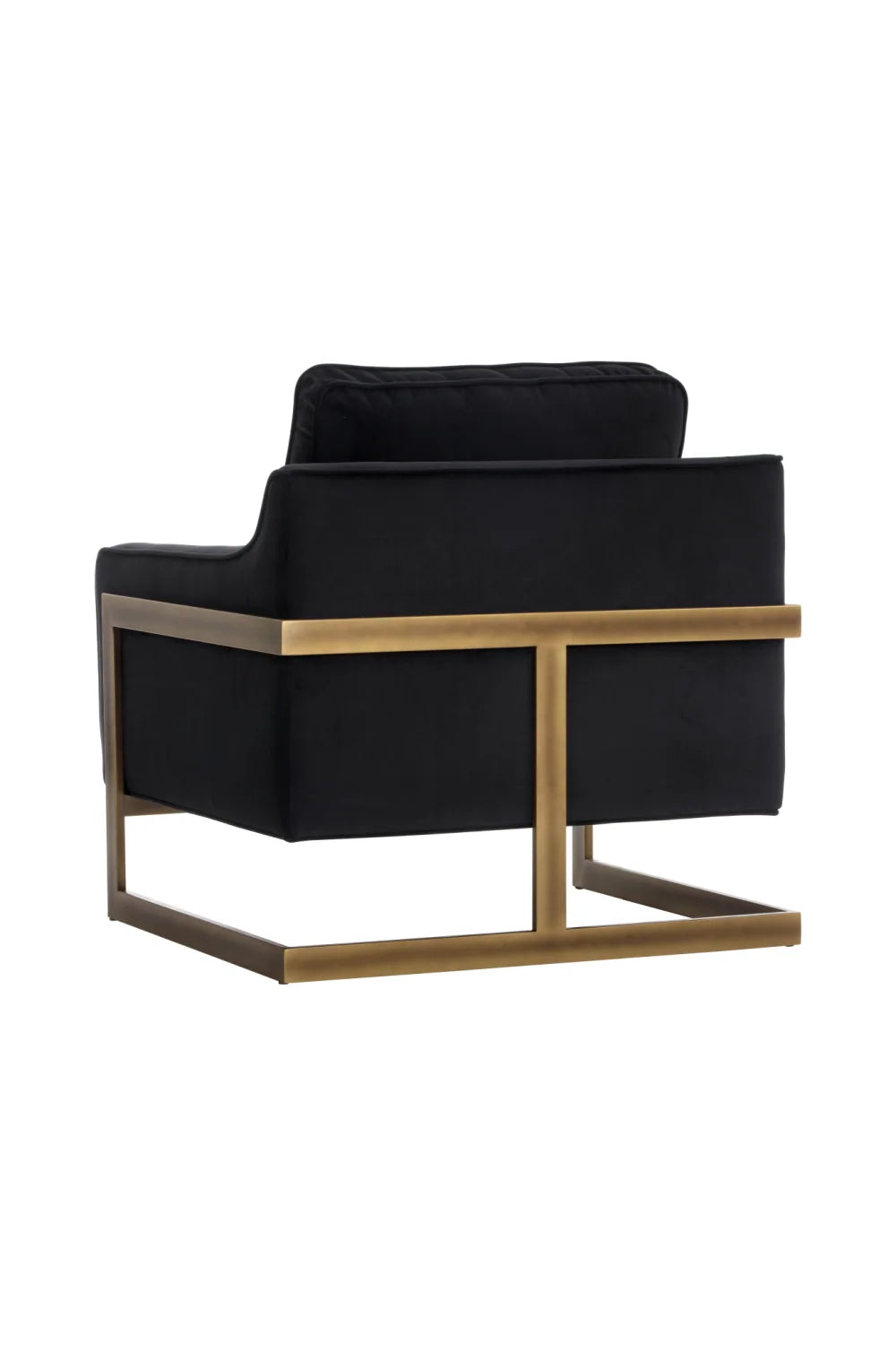 Luxury Bronze Frame Cantilevered Lounge Chair Modern Italian Style for Villa