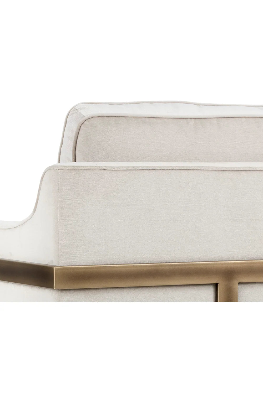 Luxury Bronze Frame Cantilevered Lounge Chair Modern Italian Style for Villa