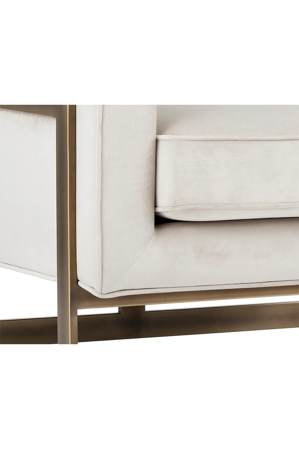 Luxury Bronze Frame Cantilevered Lounge Chair Modern Italian Style for Villa