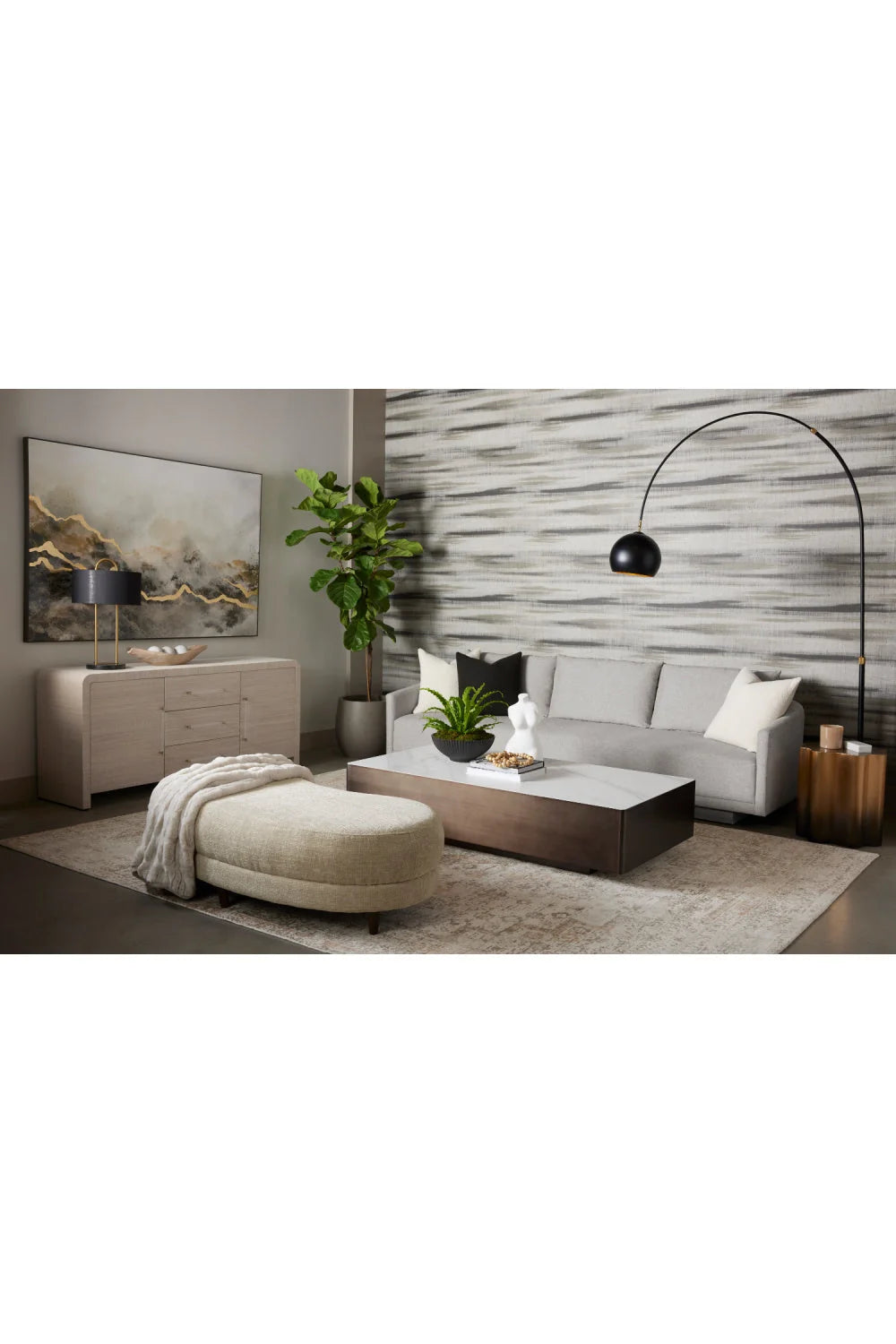 Luxury Bronze Framed Ceramic Coffee Table Modern Italian Style for Villa