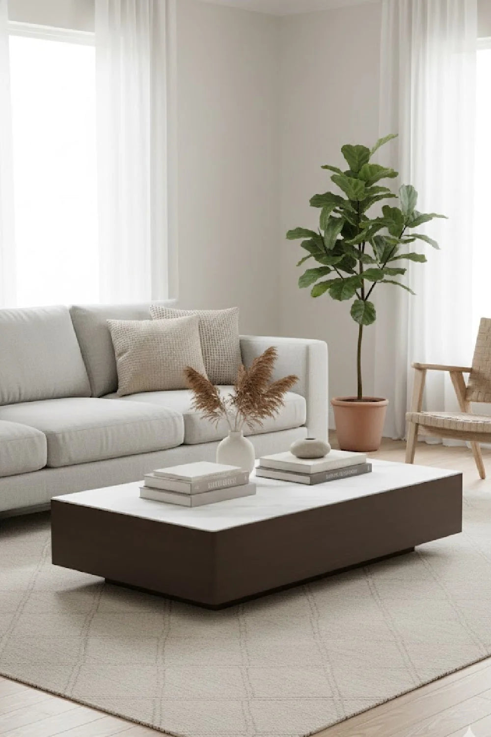 Luxury Bronze Framed Ceramic Coffee Table Modern Italian Style for Villa