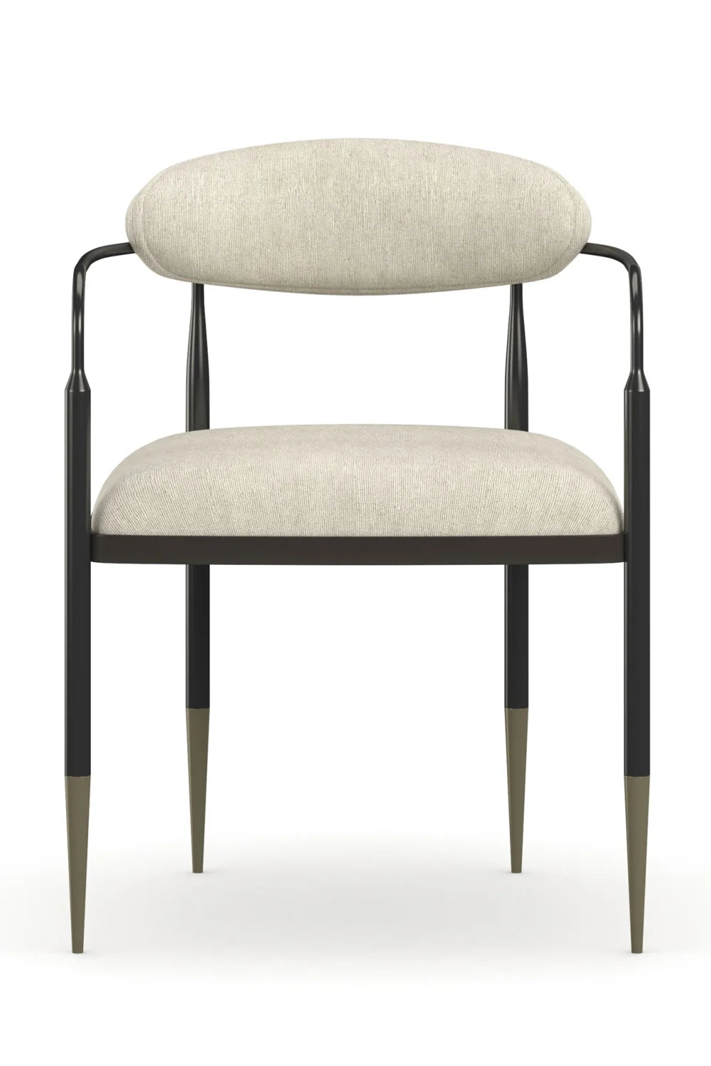 Luxury Bronze Framed Modern Dining Armchair European Style for Villa