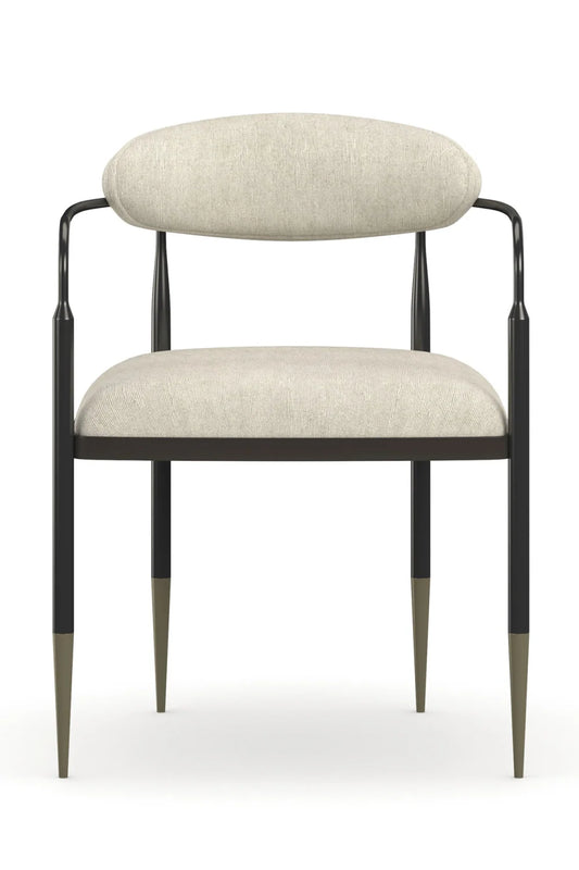 Luxury Bronze Framed Modern Dining Armchair European Style for Villa