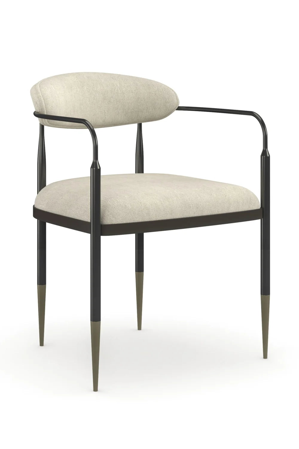 Luxury Bronze Framed Modern Dining Armchair European Style for Villa