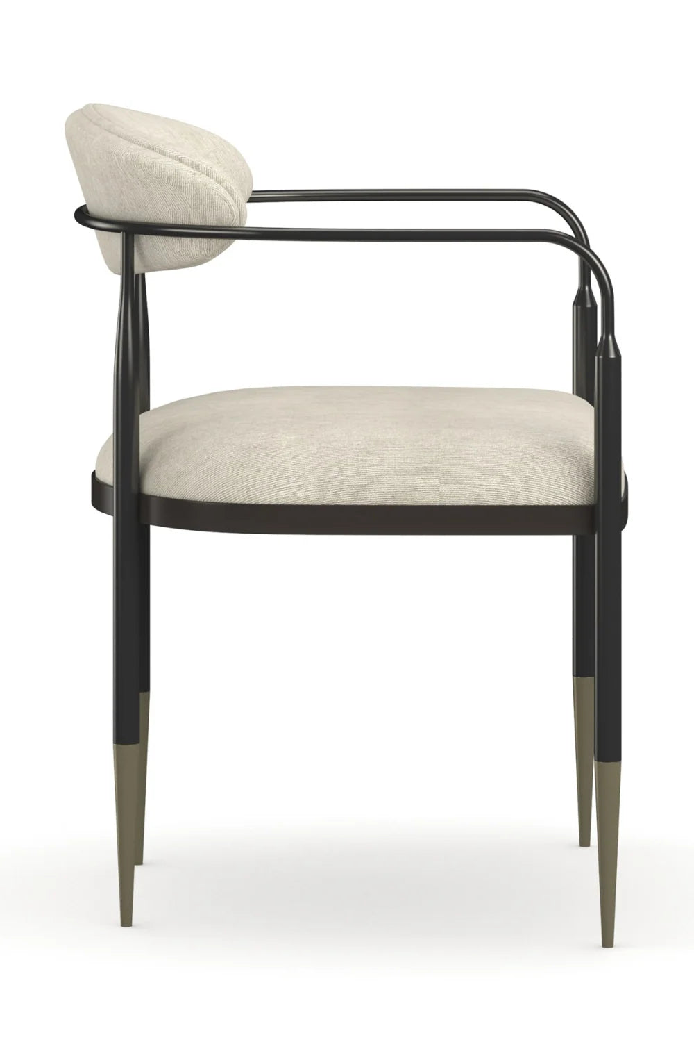 Luxury Bronze Framed Modern Dining Armchair European Style for Villa